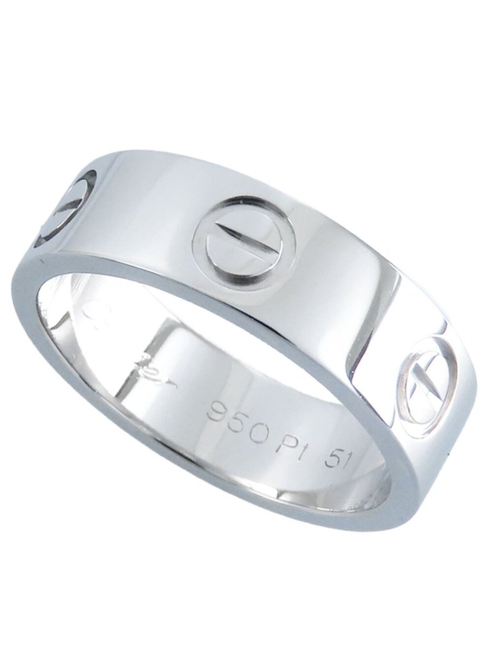 Cartier Love Ring Platinum Classic Model Wedding